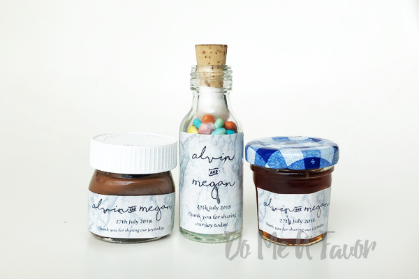 Modern Marble Wedding Bottles