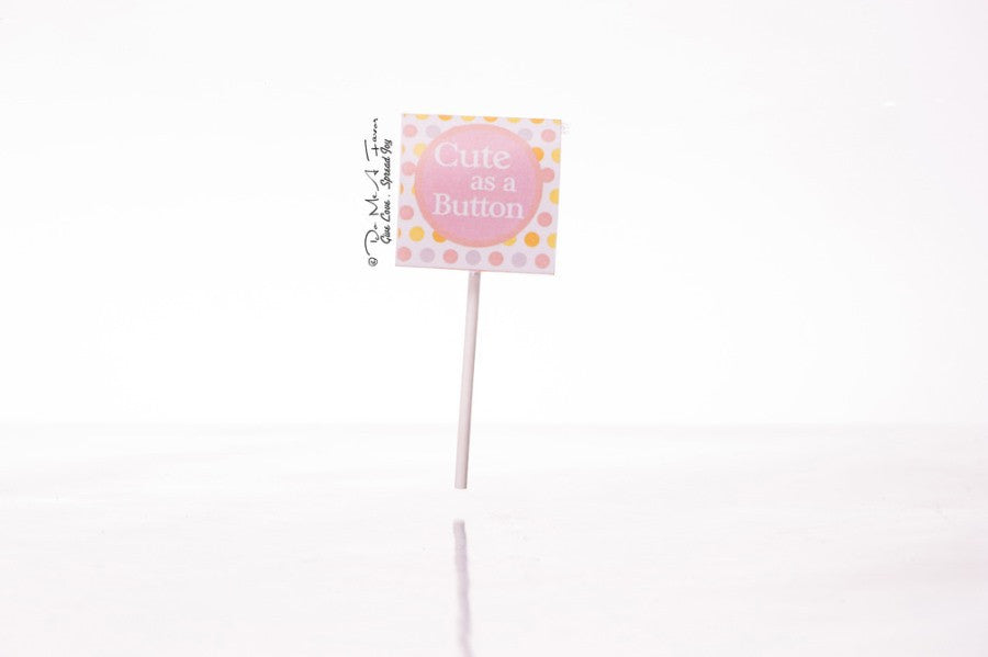 Cute As A Button Organic Lollipops