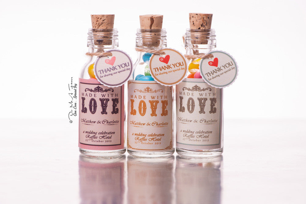 Made With Love Potion Bottles