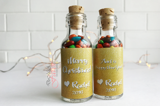 Glittery Love Xmas Potion Bottles