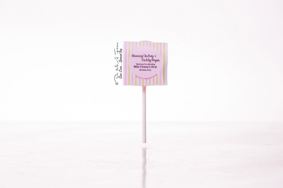 Oh Baby Girl Organic Lollipops