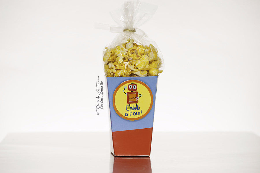 GoGo Robot Popcorn Box