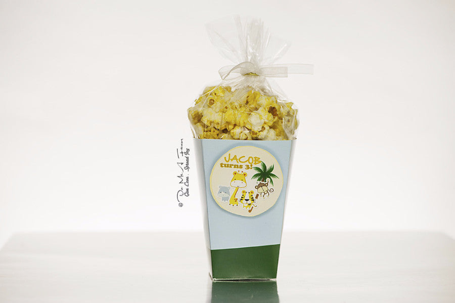 Safari Animal Friends Popcorn Box