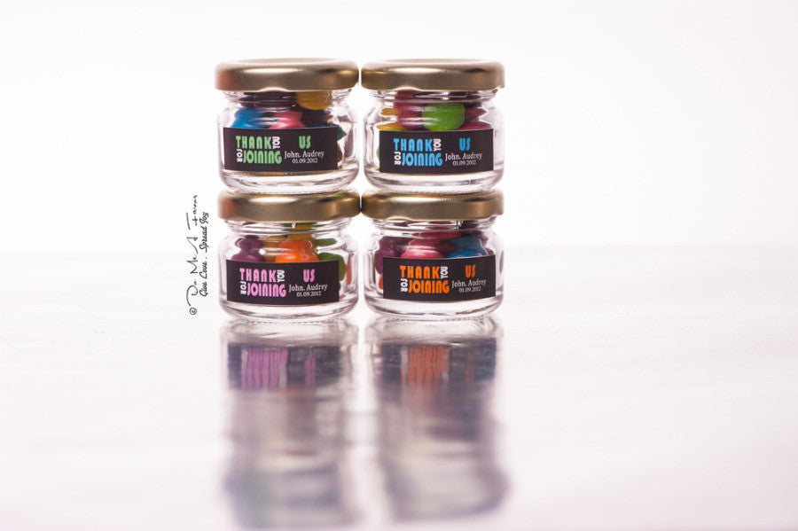 Thank You Classic Mini Jam Bottles