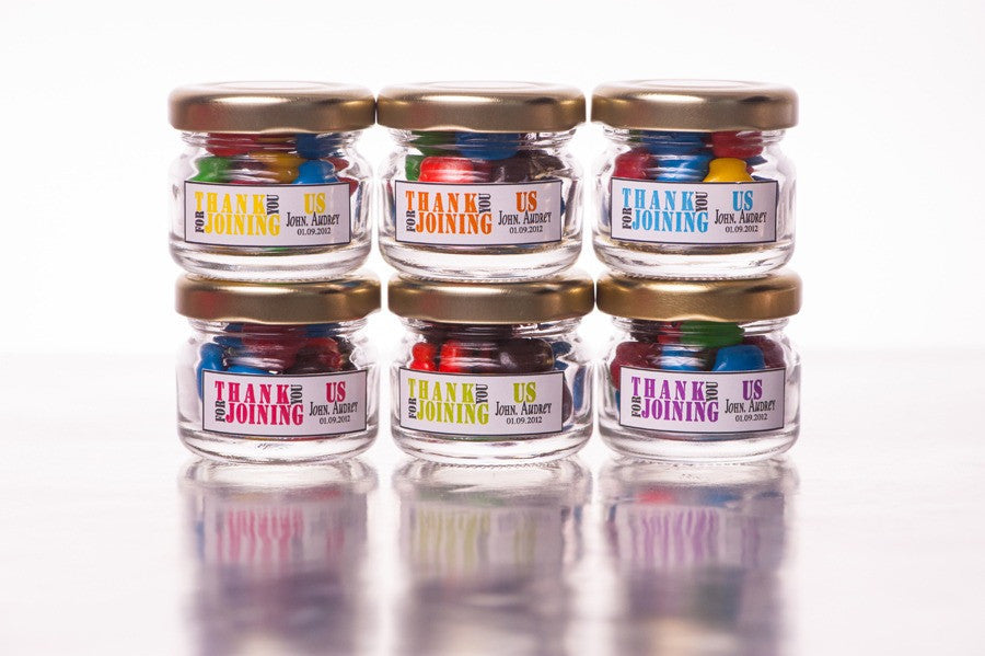 Thank You Classic Mini Jam Bottles